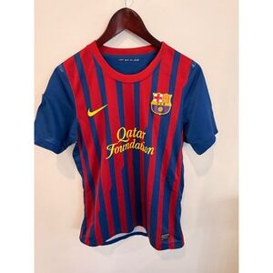 Nike FC Barcelona Messi #10 Jersey Youth XL Qatar Foundation Soccer